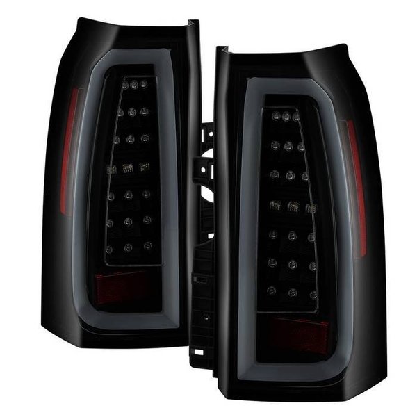 Spyder Automotive 15-18 TAHOE/SUBURBAN LIGHT BAR LED TAIL LIGHTS-BLACK SMOKE 5085078